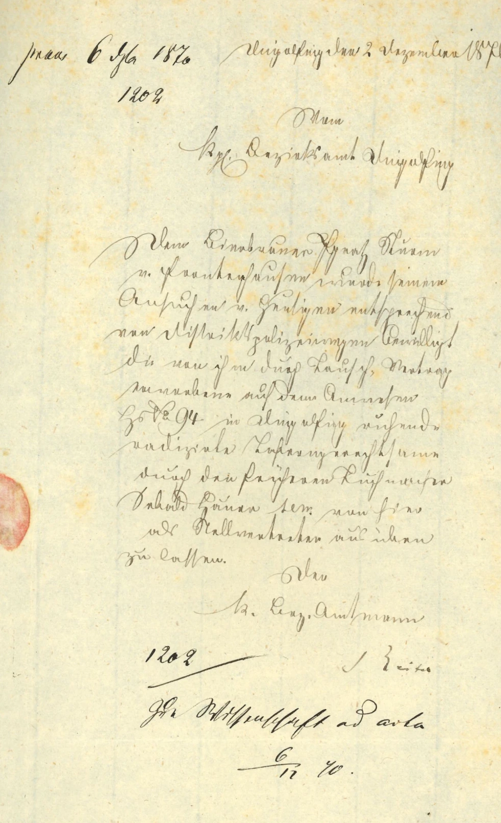 Historisches Schriftdokument